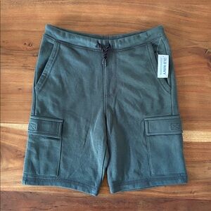 Old Navy boys sweat shorts fall green brand new school sporty youth medium 10/12